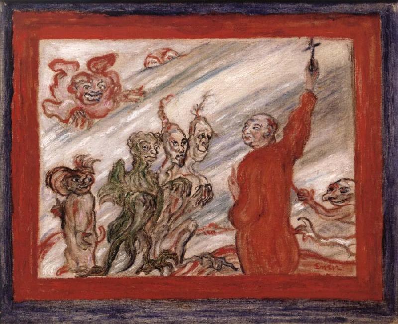 James Ensor Devils Tormenting a Monk oil painting picture